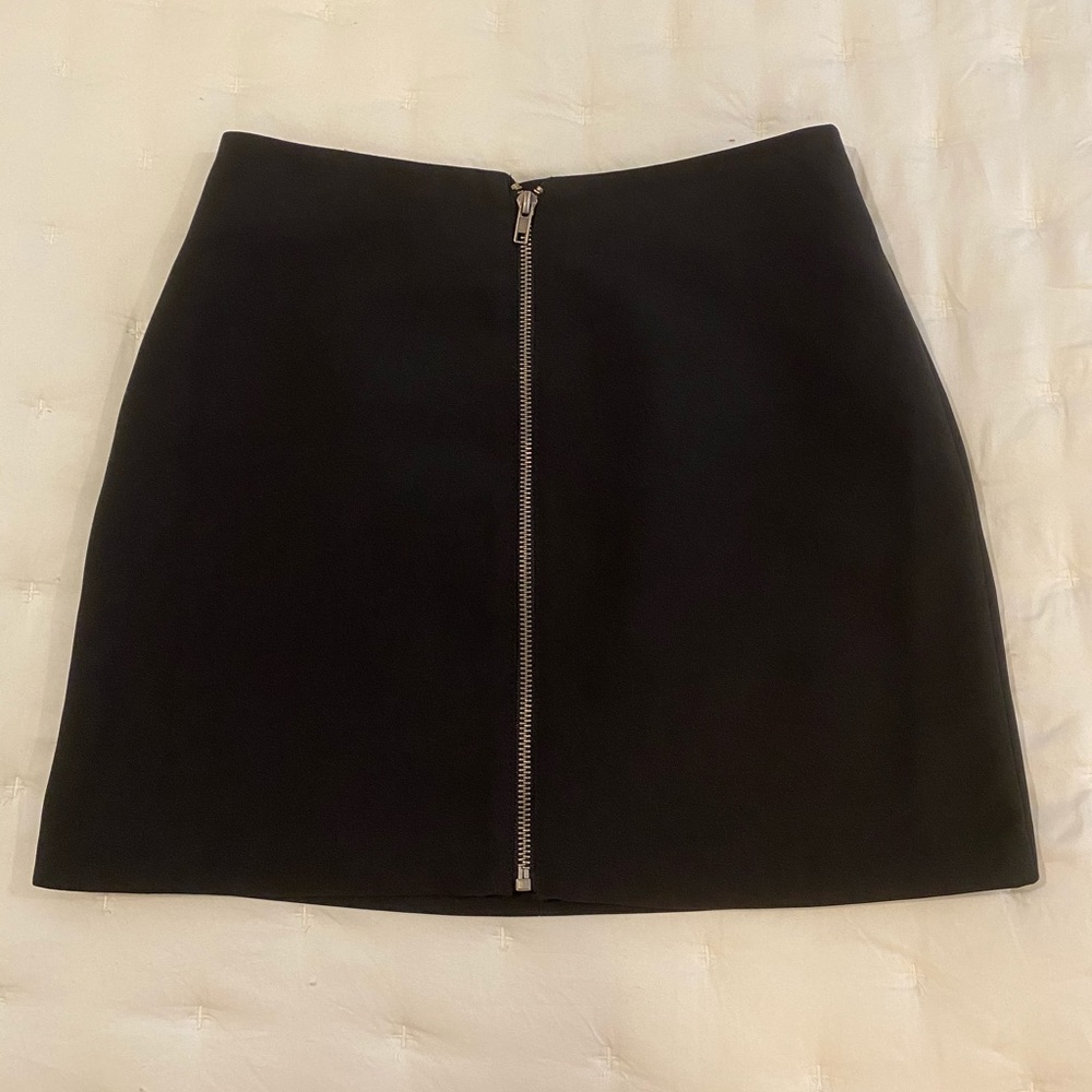F21 Black Zip Up Skirt